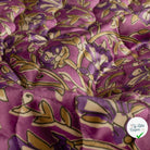 Velours fleurs pourpre