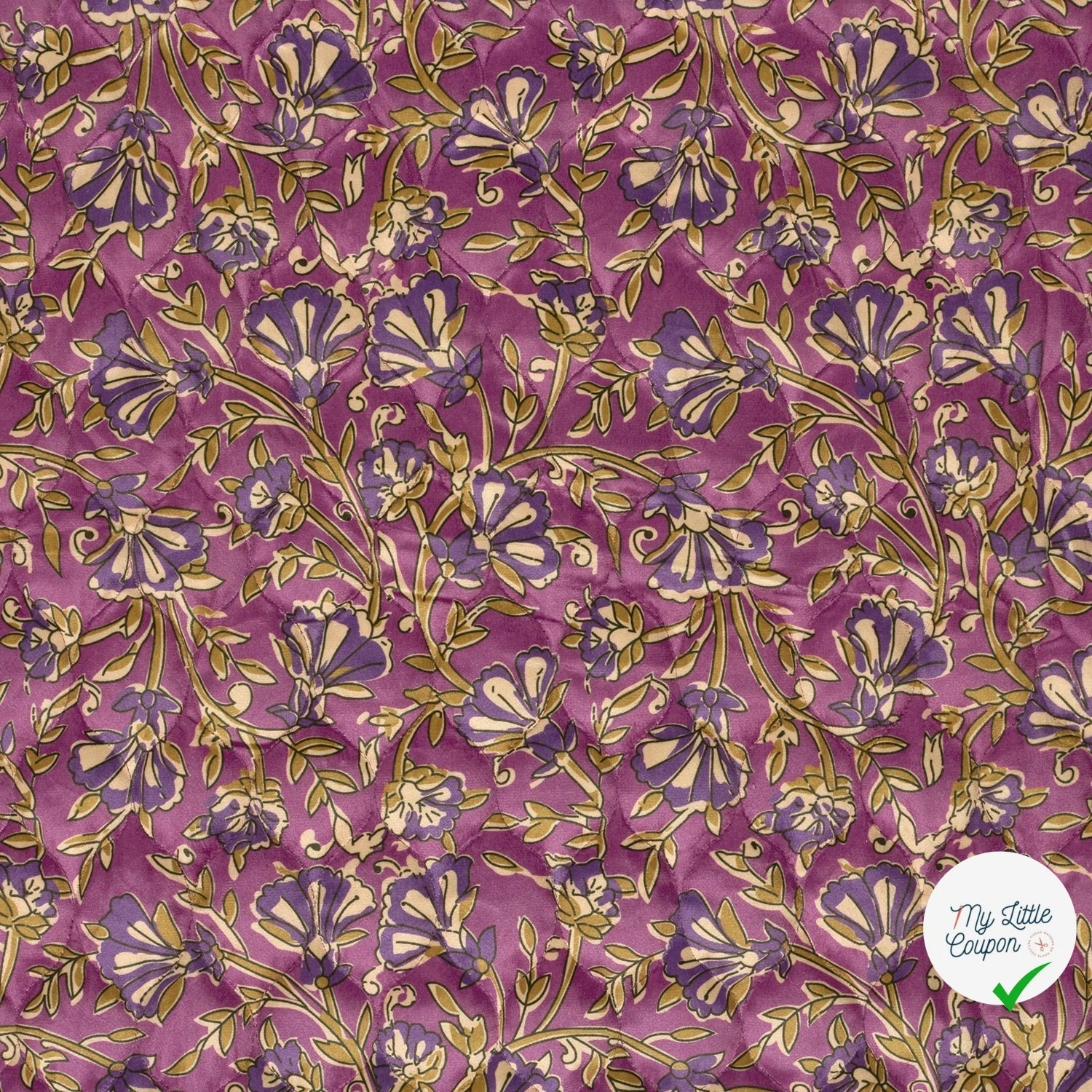 Velours fleurs pourpre