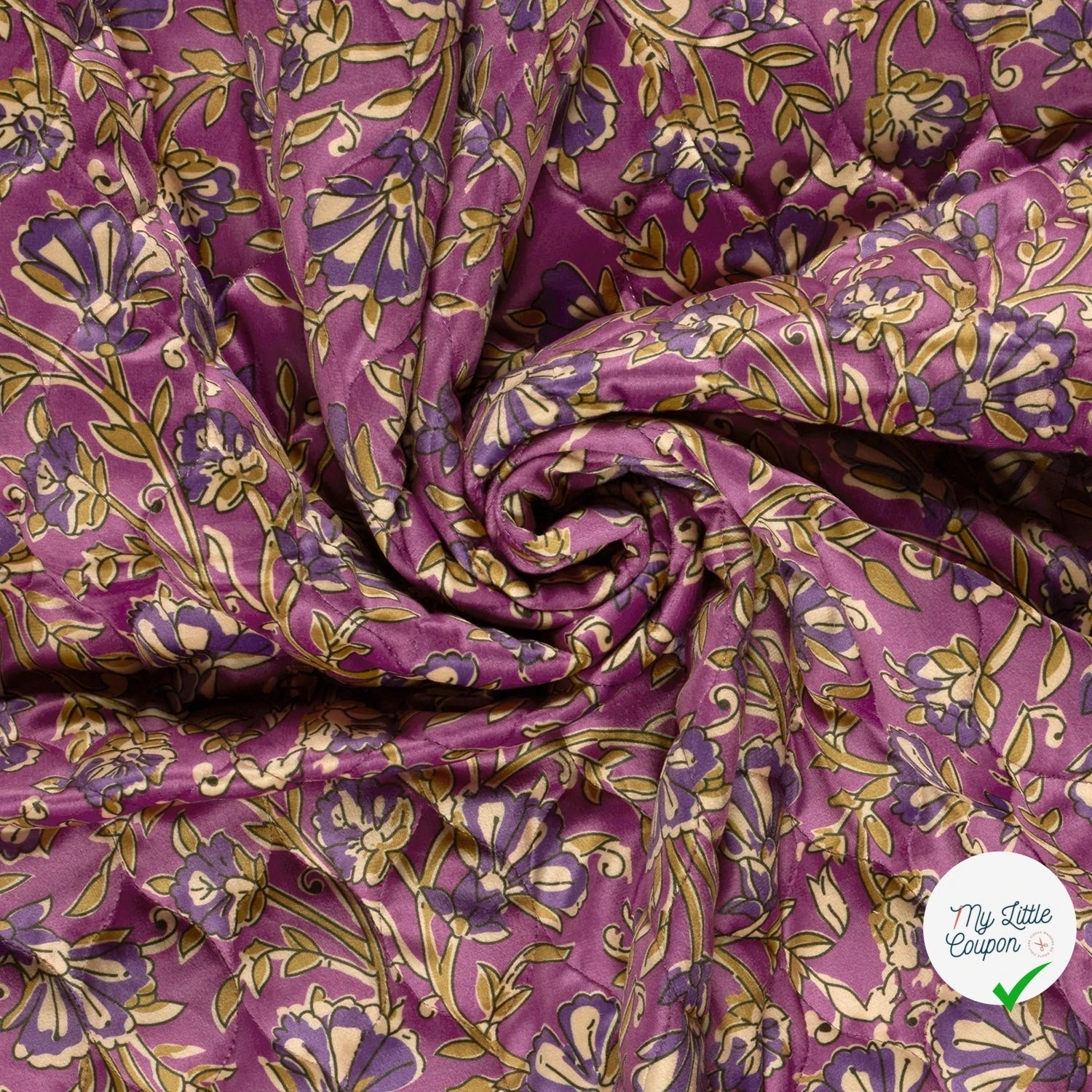 Velours fleurs pourpre