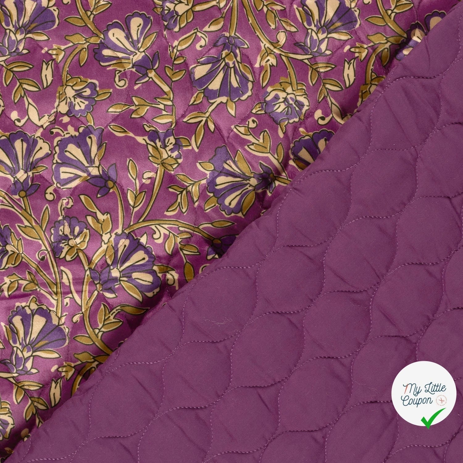 Velours fleurs pourpre
