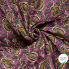 Velours fleurs pourpre