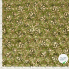 Velours fleurs vert