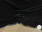 Tissu velours lisse viscose noir royal - tombé du tissu