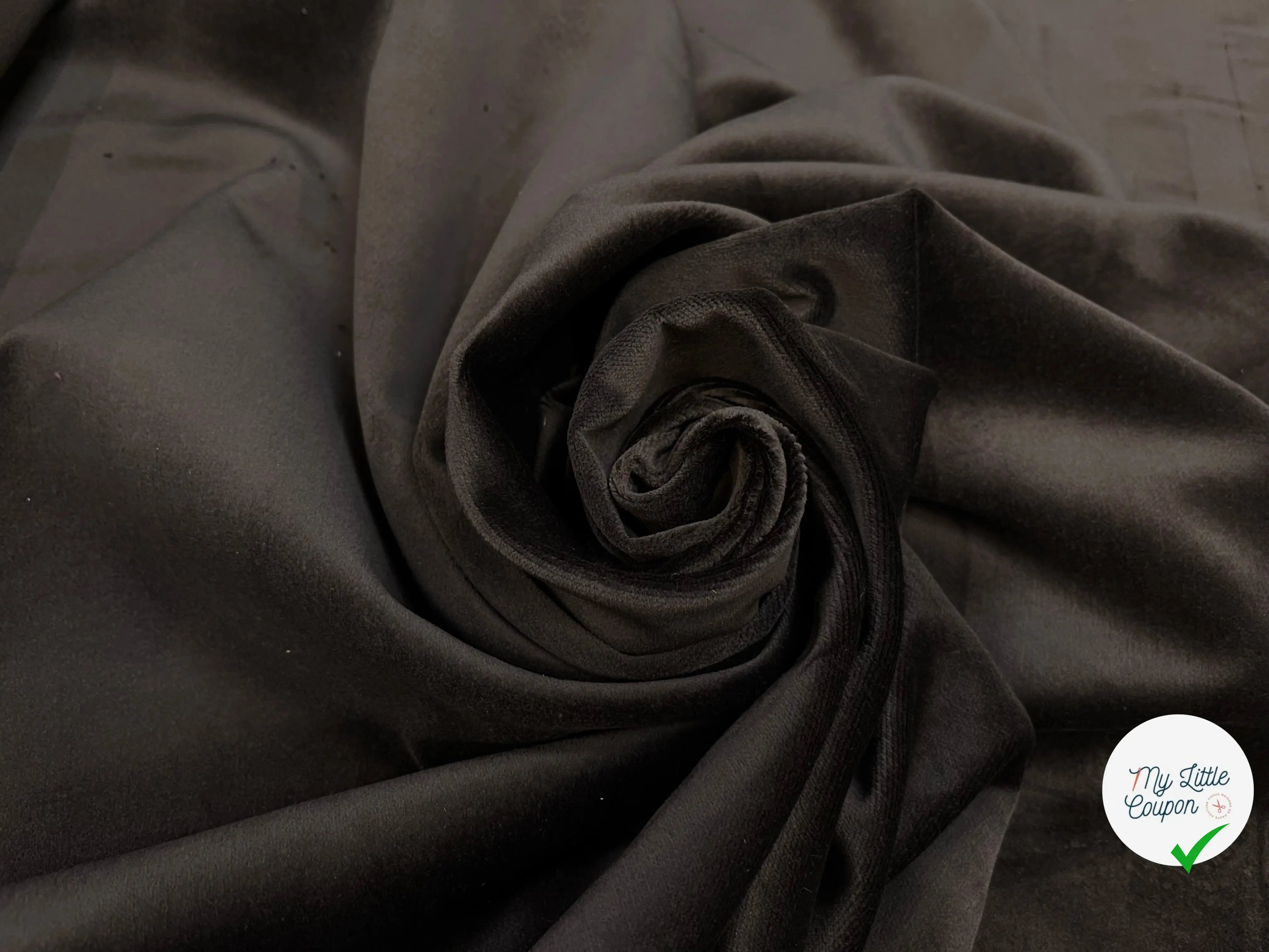 VELOURS LISSE COTON MARRON ITALIEN - My Little Coupon