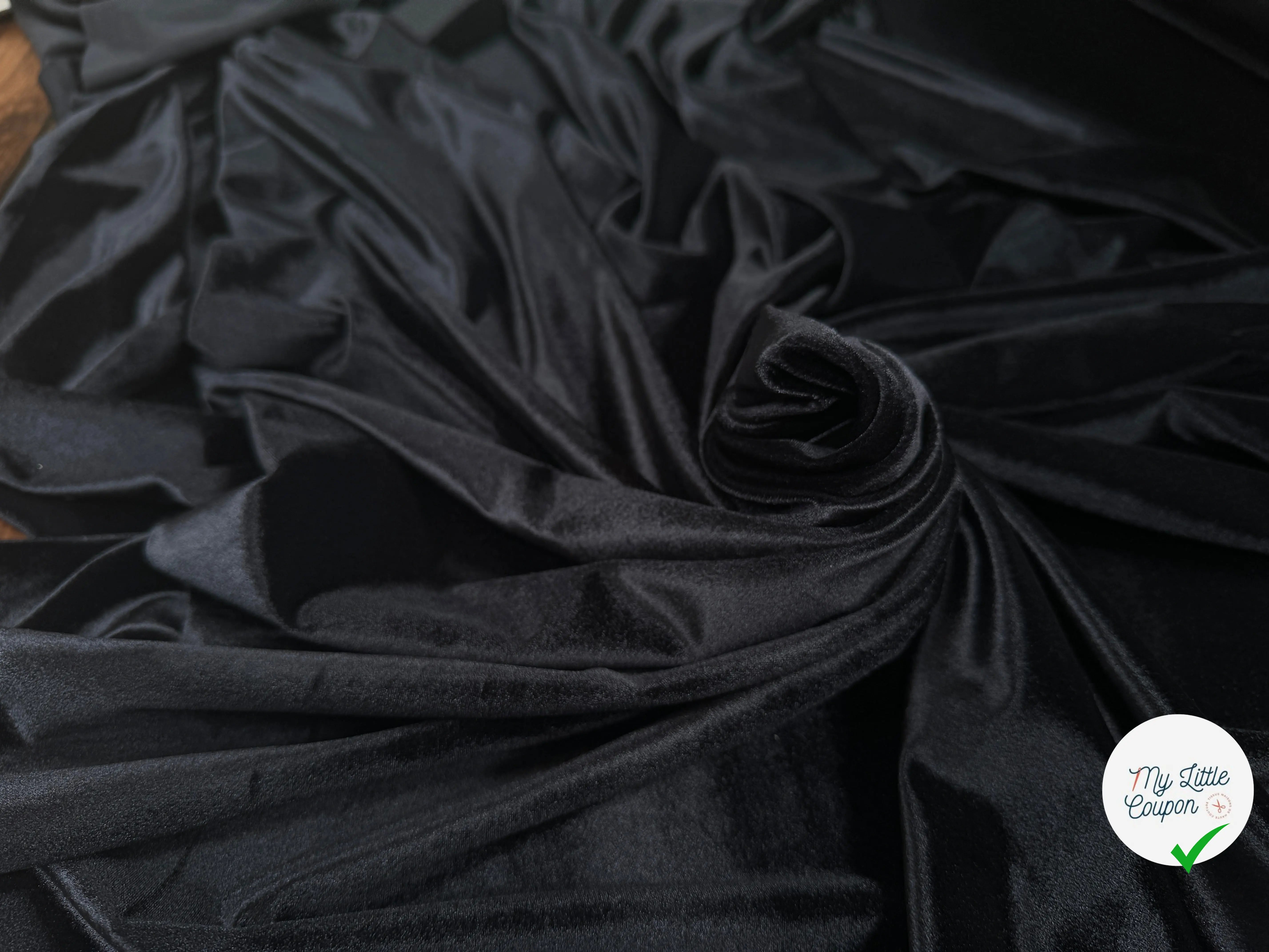 VELOURS MAILLE NUIT NOIRE ITALIEN CARVICO - My Little Coupon