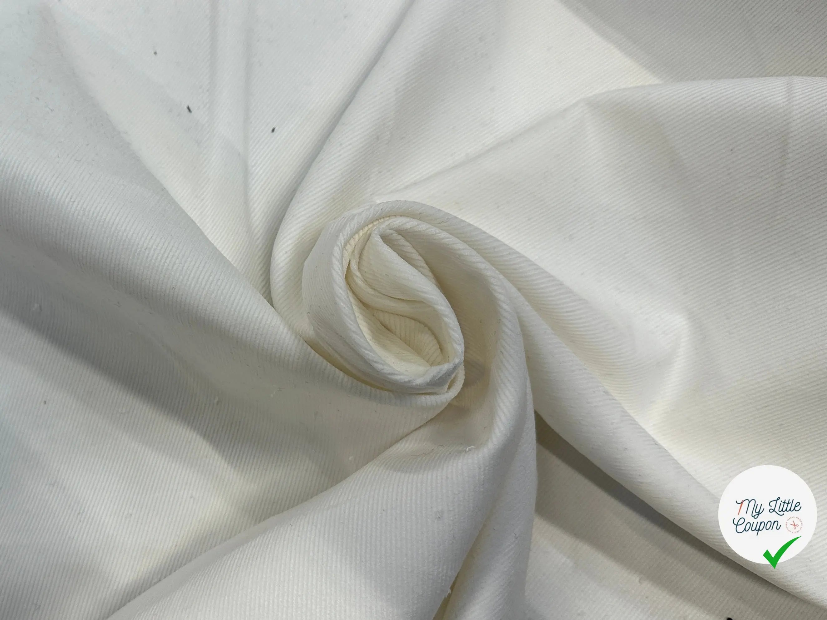 VELOURS MILLE RAIES BLANC - My Little Coupon