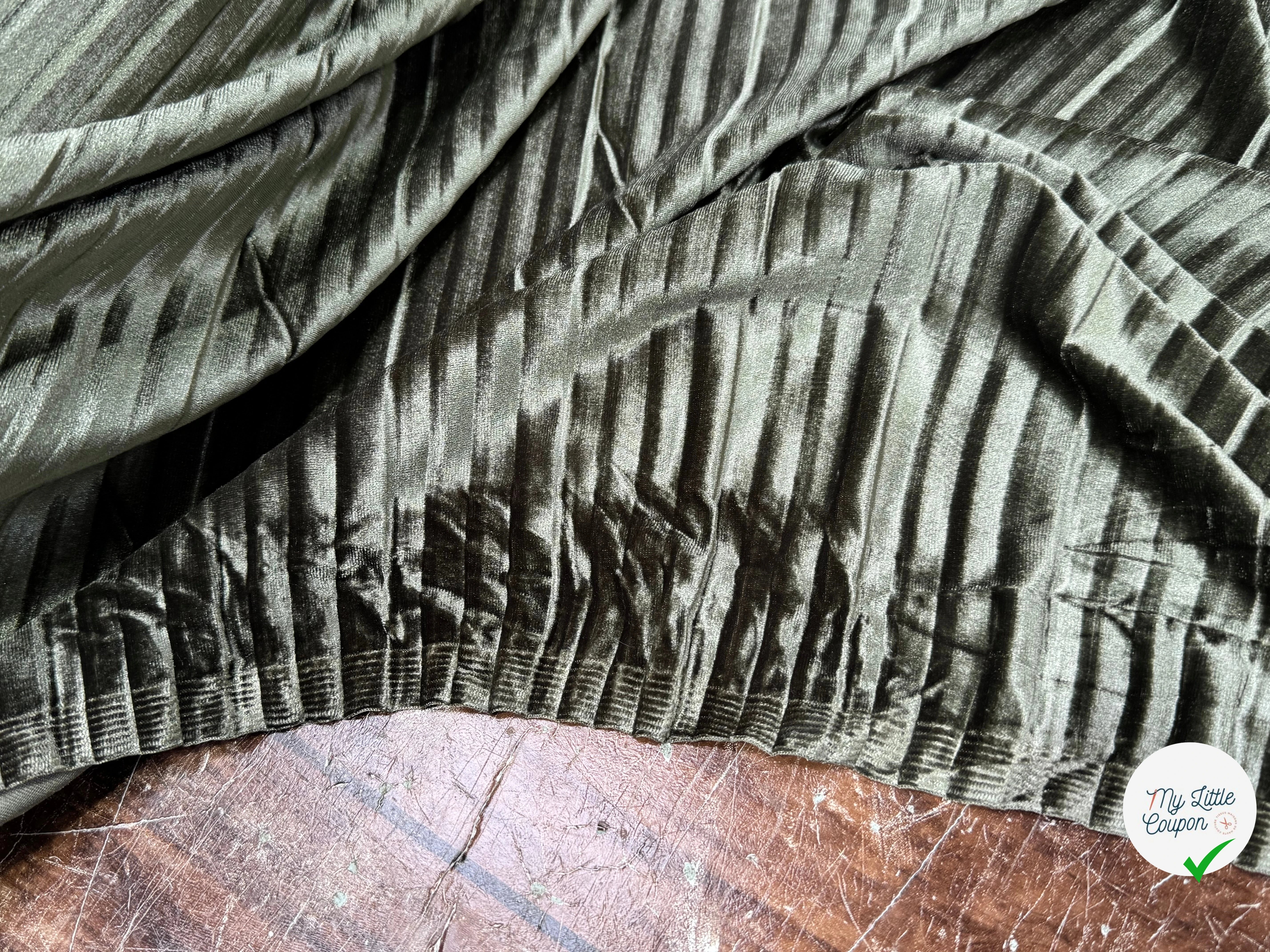 VELOURS PLISSÉ DARK GREEN - My Little Coupon