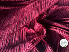 VELOURS PLISSÉ ROUGE LIE DE VIN MLC INTERN