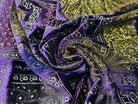 VELOURS PURPLE PROSPECTION MOTIFS DORÉS MSO