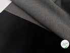 VELOUTINE CONTRECOLLÉE JERSEY GRIS - coupon de tissu de 3 mètres - My Little Coupon - tissu - coudre