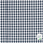 VICHY CARREAUX MOYENS COTON BLEU MARINE - My Little Coupon