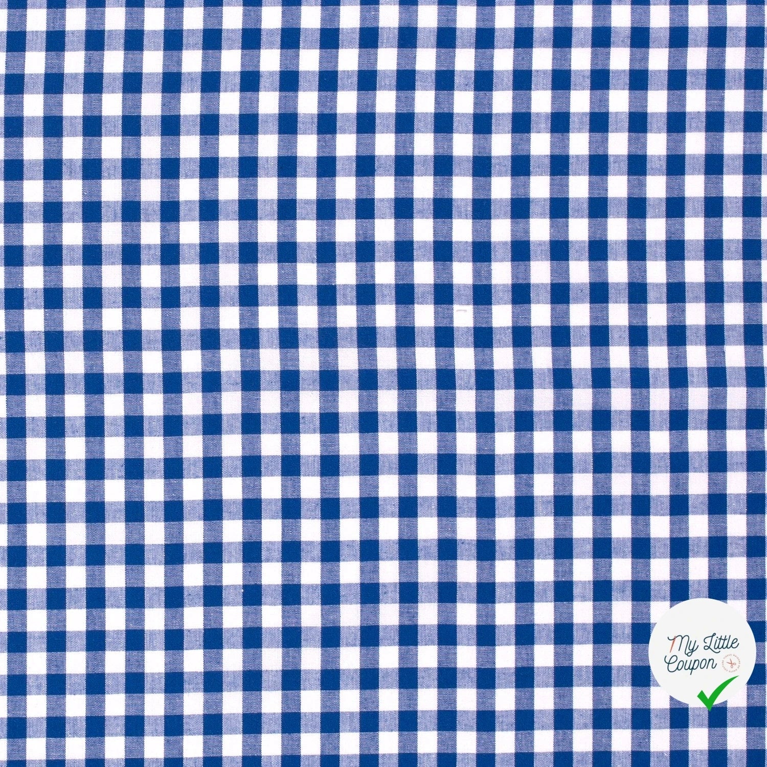 Vichy carreaux moyens coton cobalt