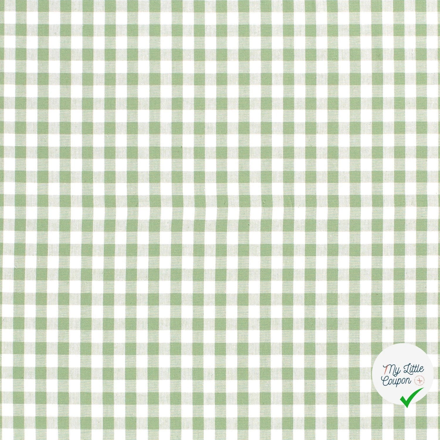 Vichy carreaux moyens coton menthe