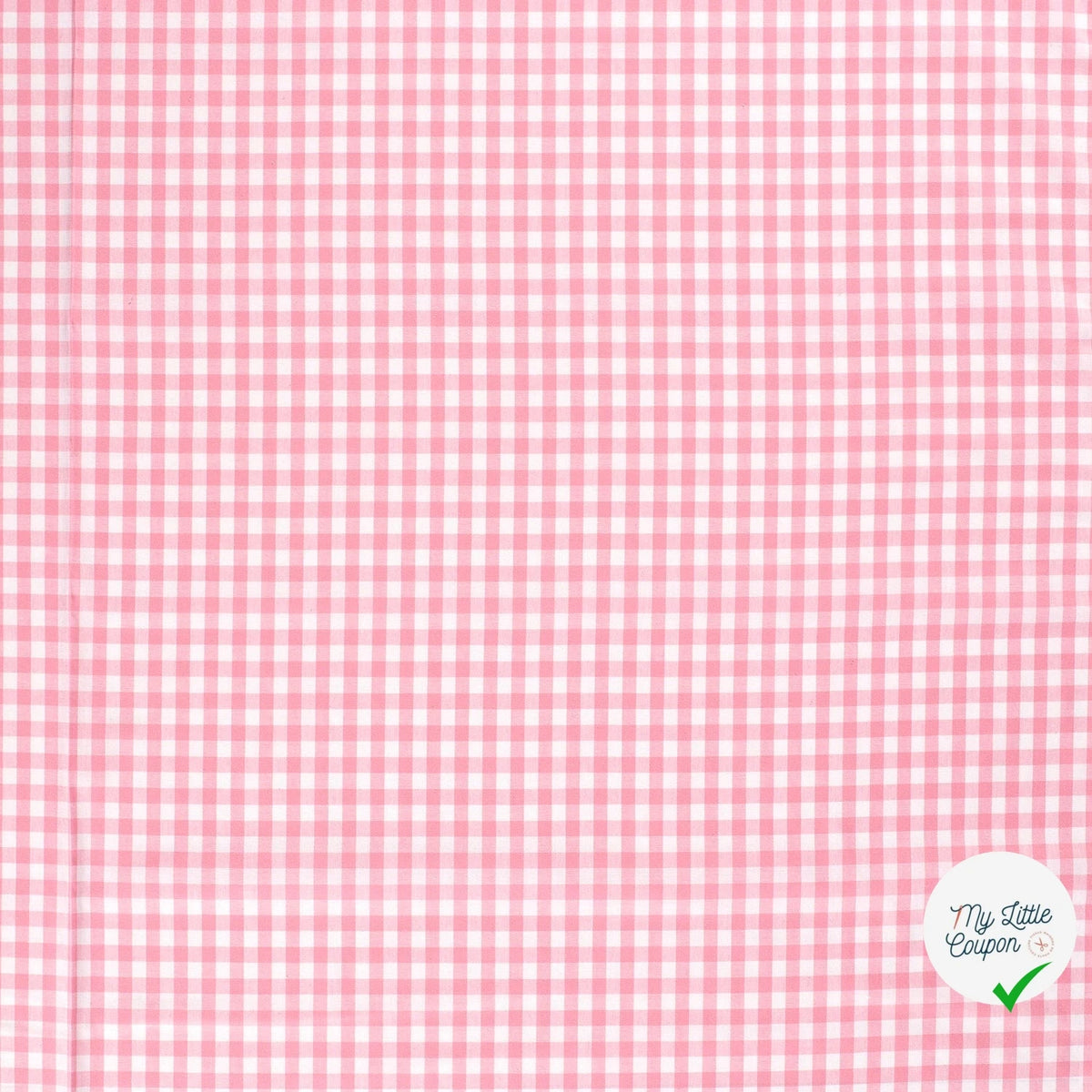 VICHY CARREAUX MOYENS COTON ROSE CLAIR - My Little Coupon