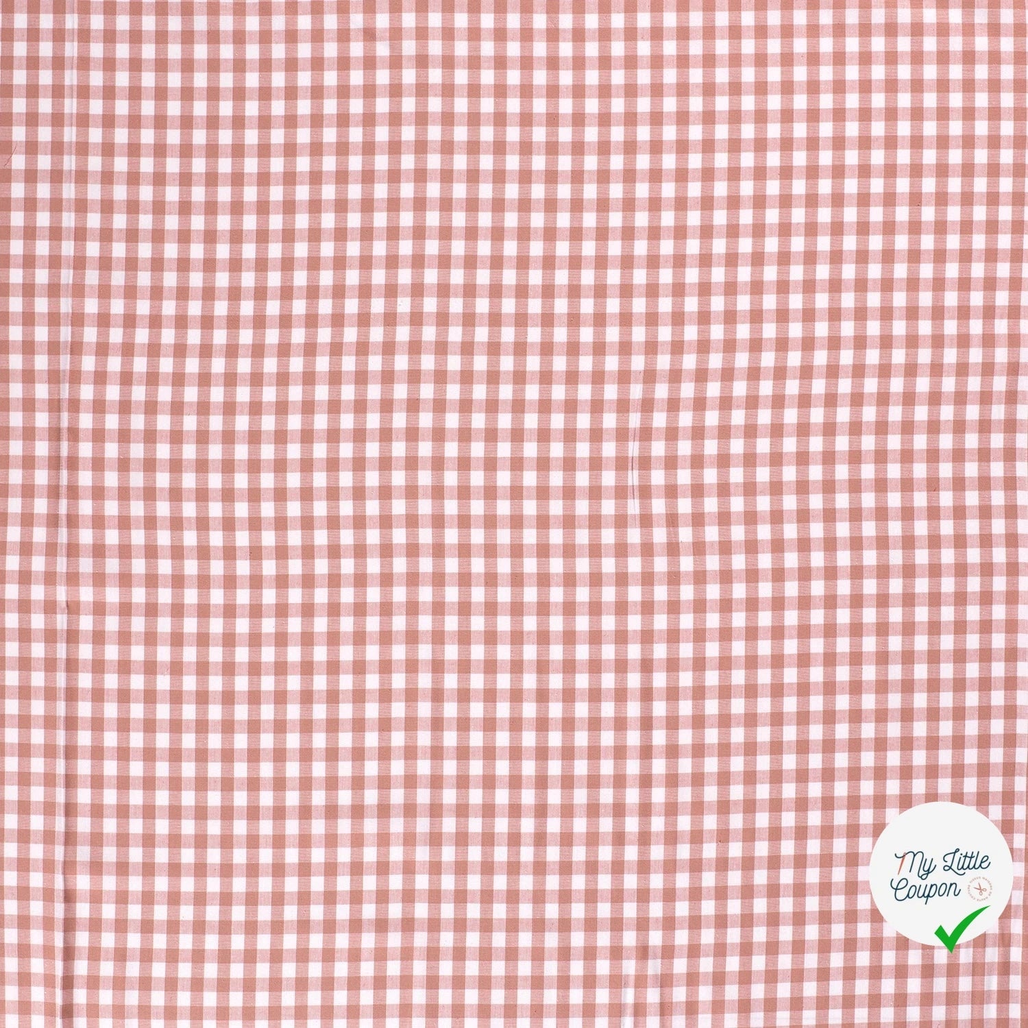 VICHY CARREAUX MOYENS COTON ROSE - My Little Coupon