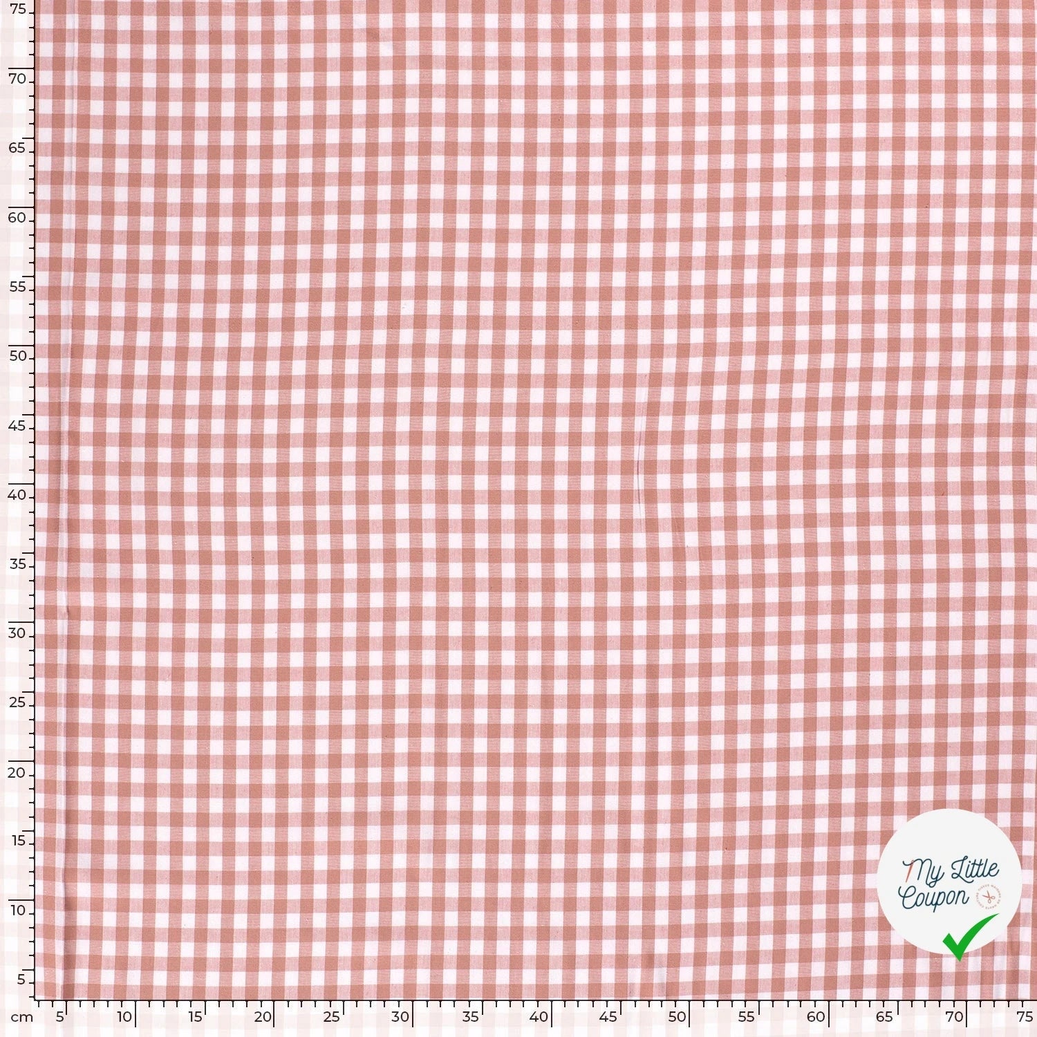 VICHY CARREAUX MOYENS COTON ROSE - My Little Coupon
