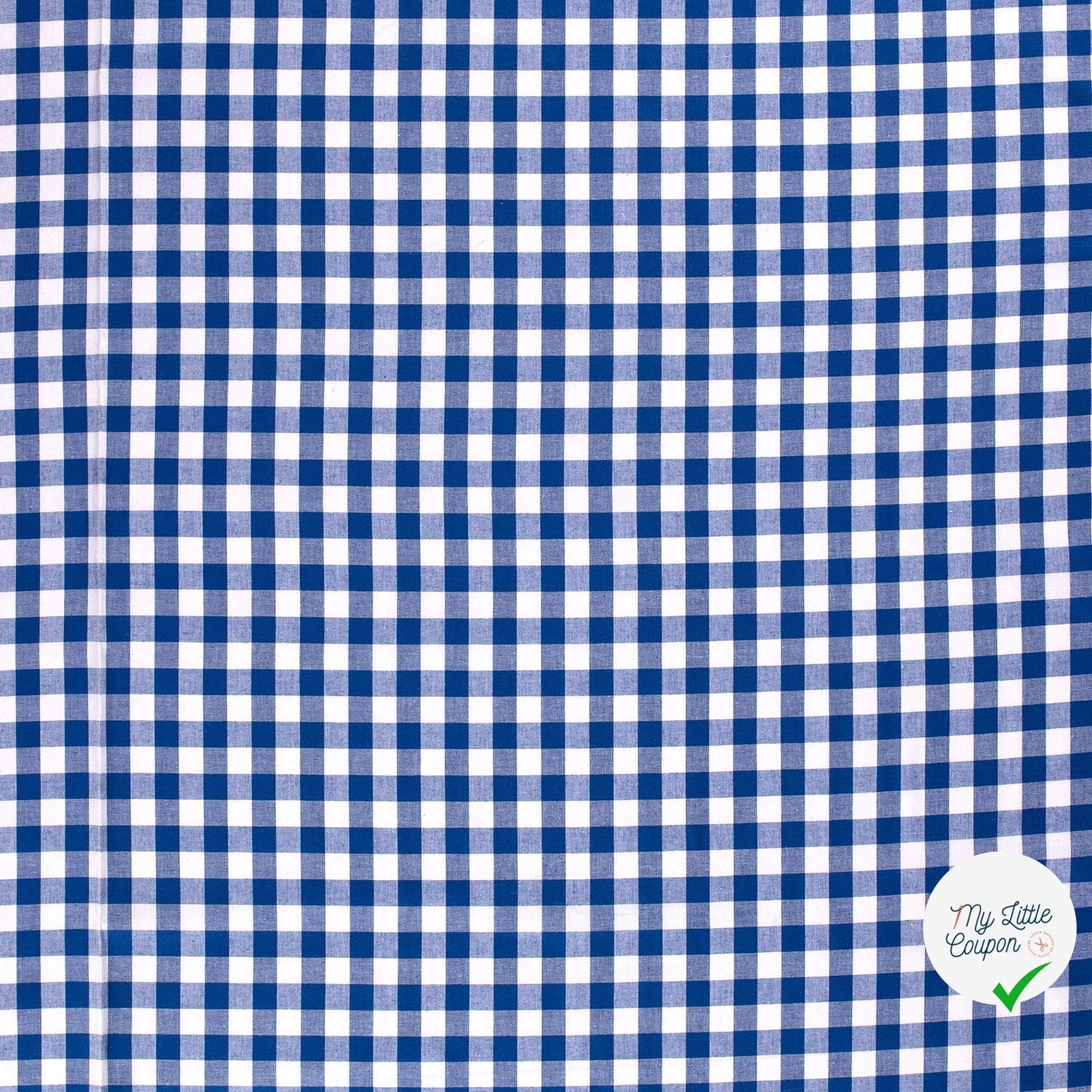VICHY GROS CARREAUX COTON COBALT - My Little Coupon