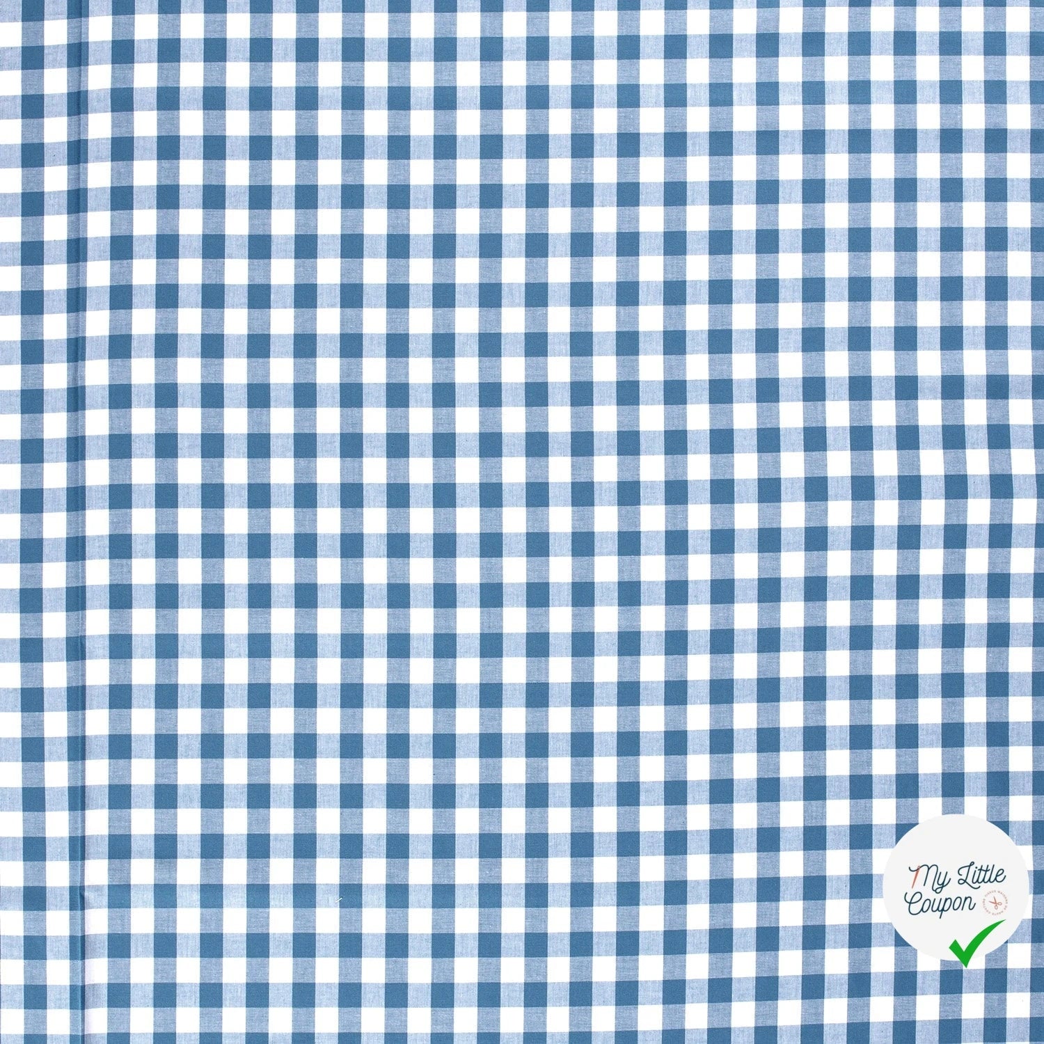 VICHY GROS CARREAUX COTON INDIGO - My Little Coupon