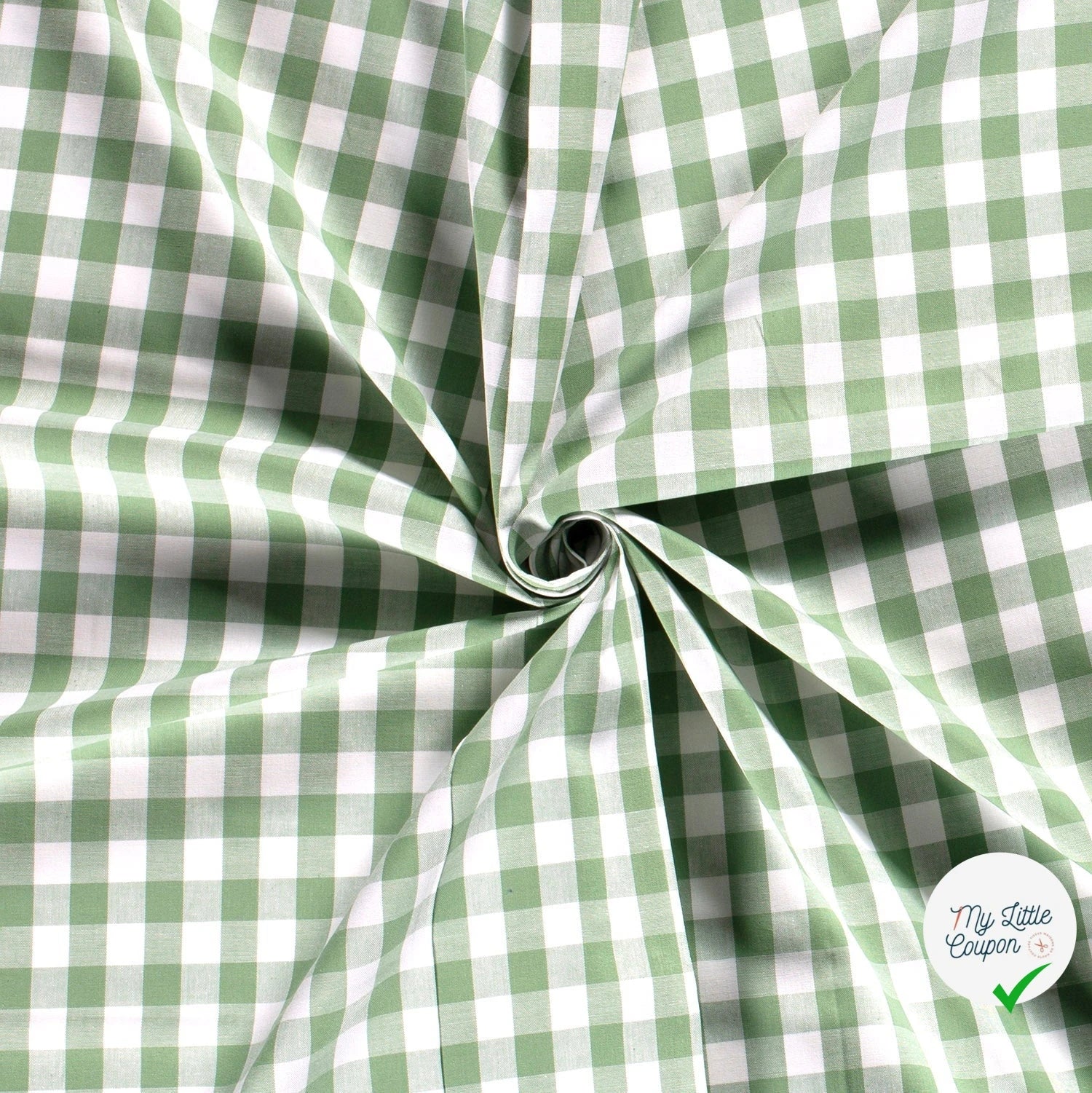 VICHY GROS CARREAUX COTON MENTHE - My Little Coupon