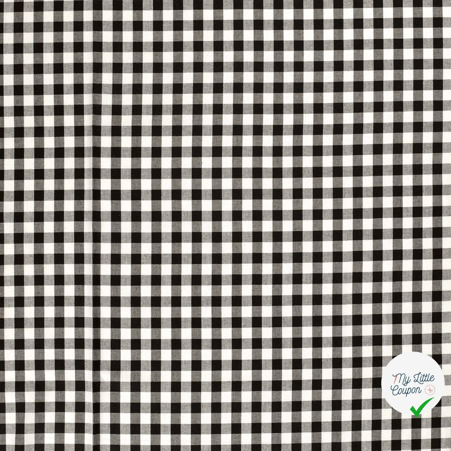 VICHY GROS CARREAUX COTON NOIR - My Little Coupon