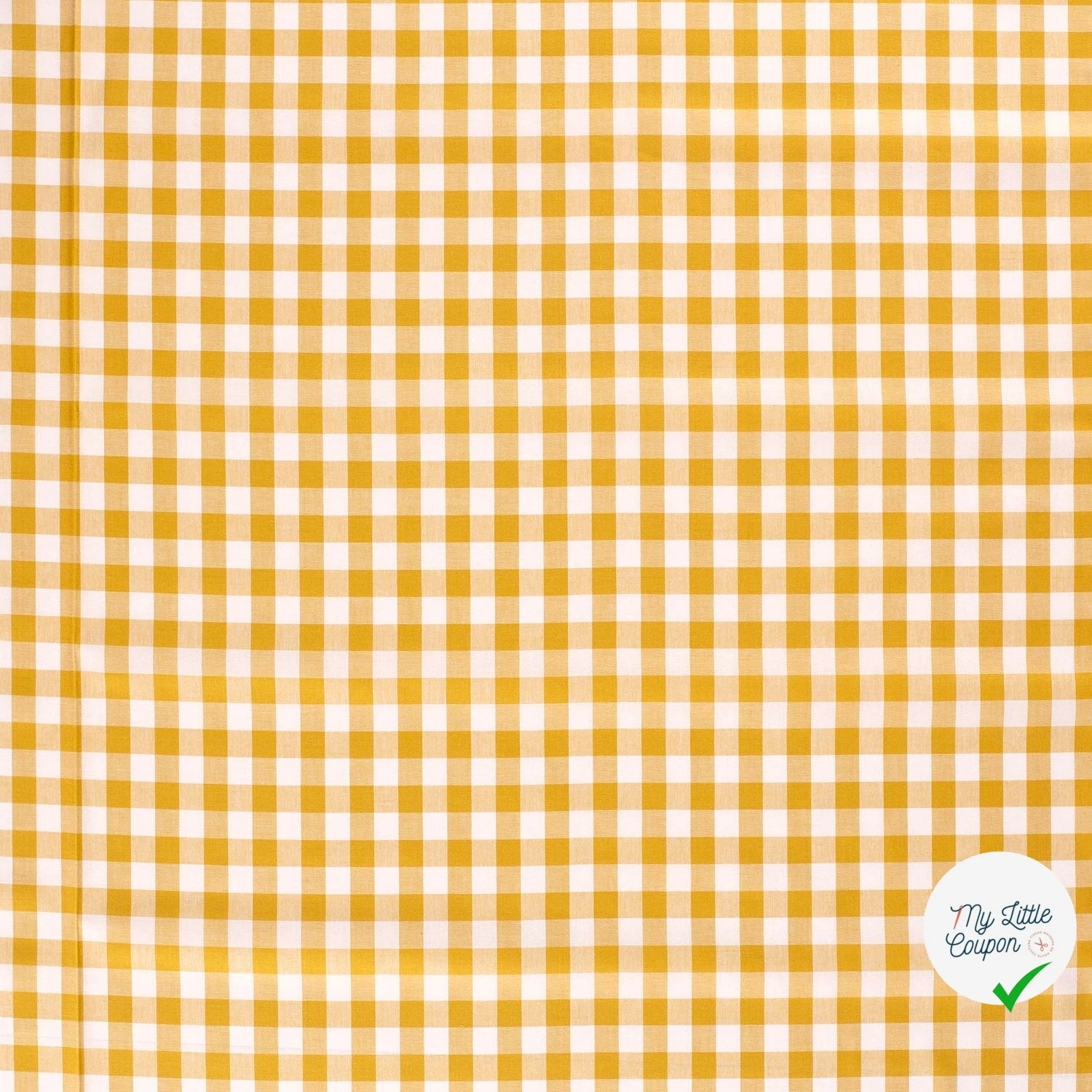 VICHY GROS CARREAUX COTON OCRE - My Little Coupon