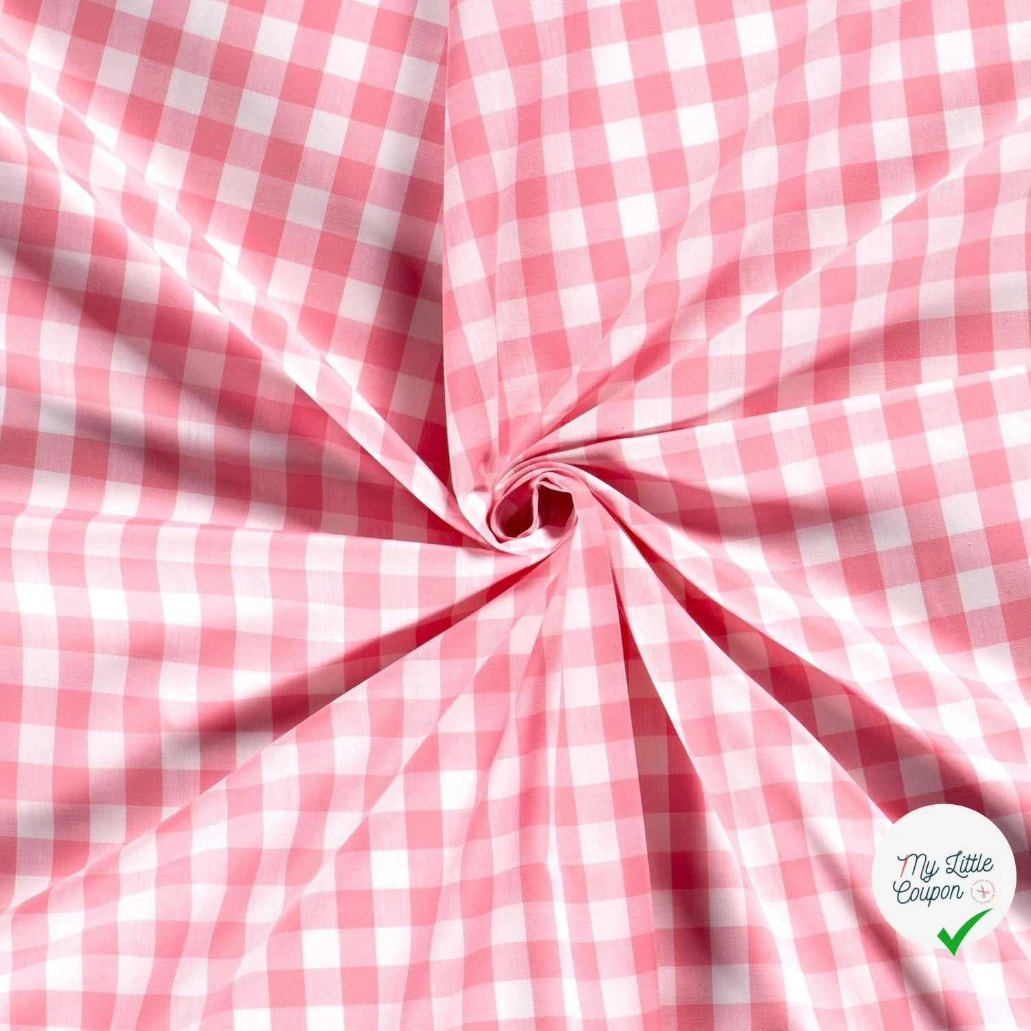 VICHY GROS CARREAUX COTON ROSE - My Little Coupon