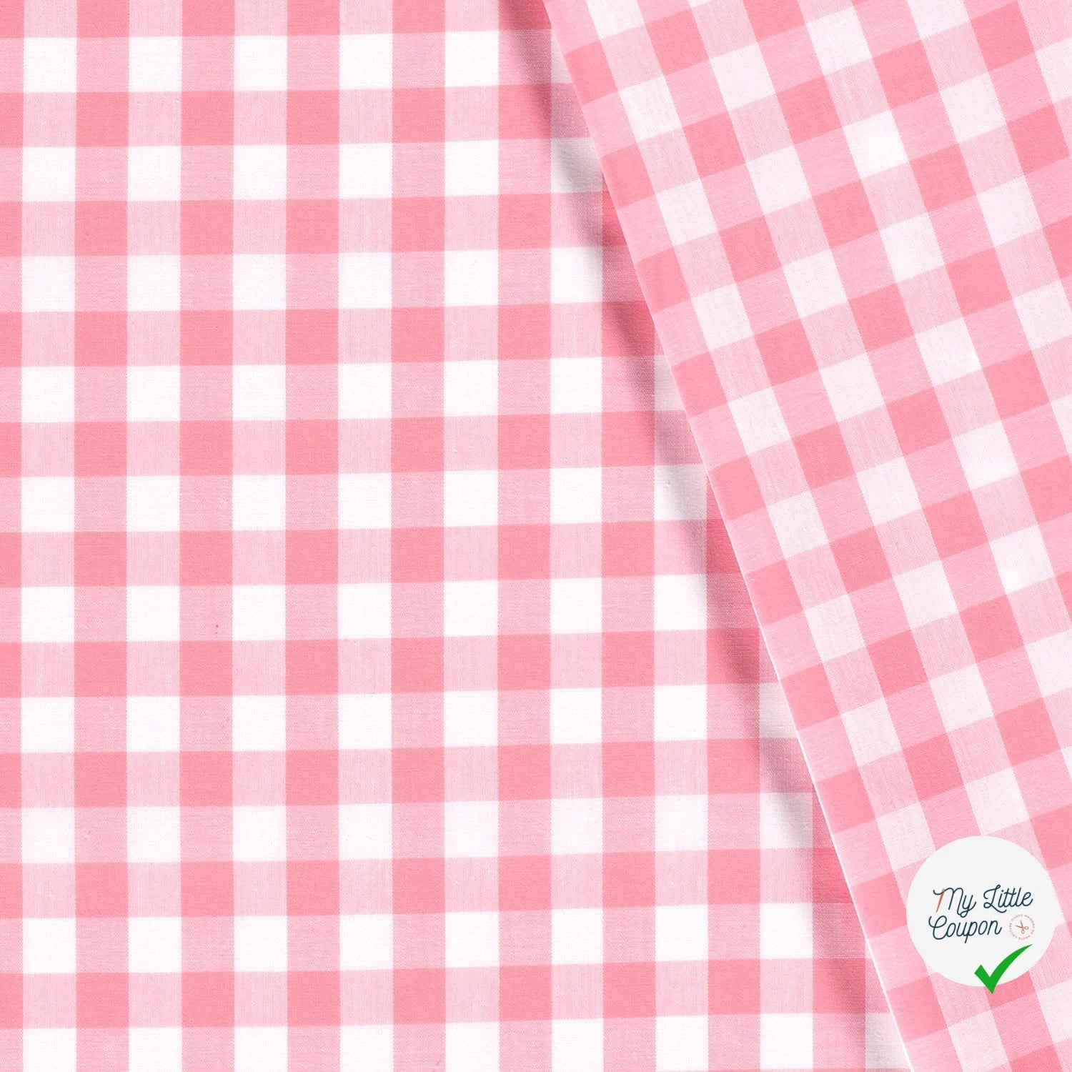 VICHY GROS CARREAUX COTON ROSE - My Little Coupon
