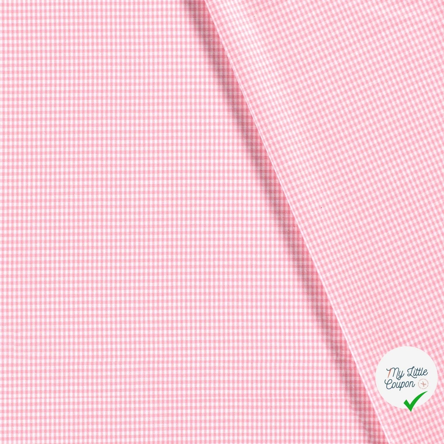 VICHY MINI CARREAUX COTON ROSE - My Little Coupon