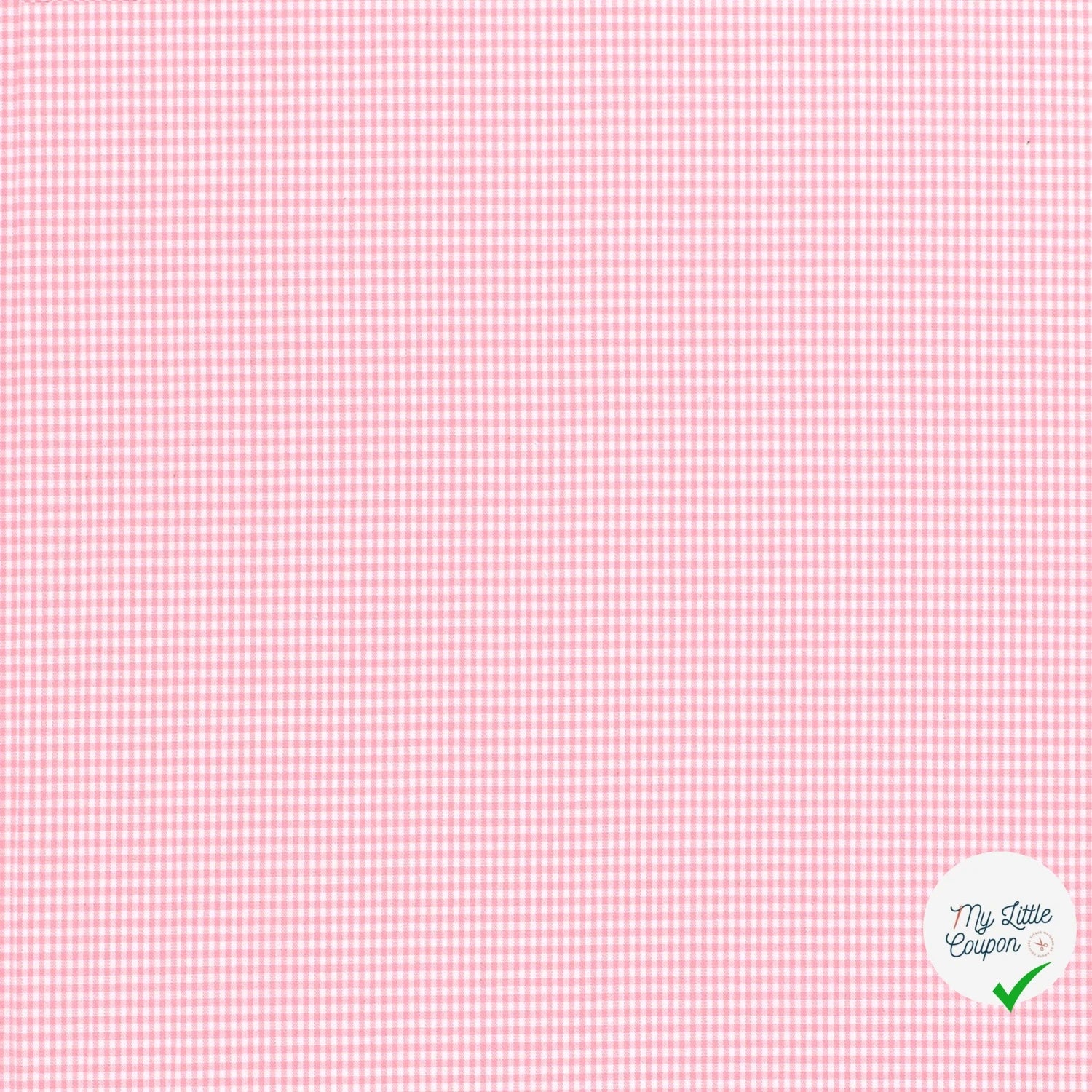 VICHY MINI CARREAUX COTON ROSE - My Little Coupon
