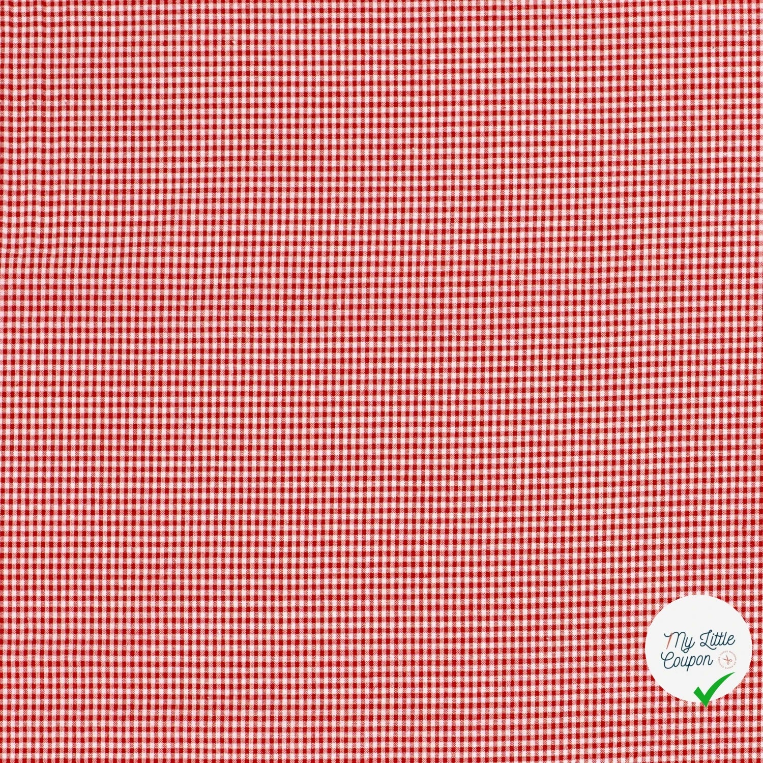 VICHY MINI CARREAUX COTON ROUGE - My Little Coupon