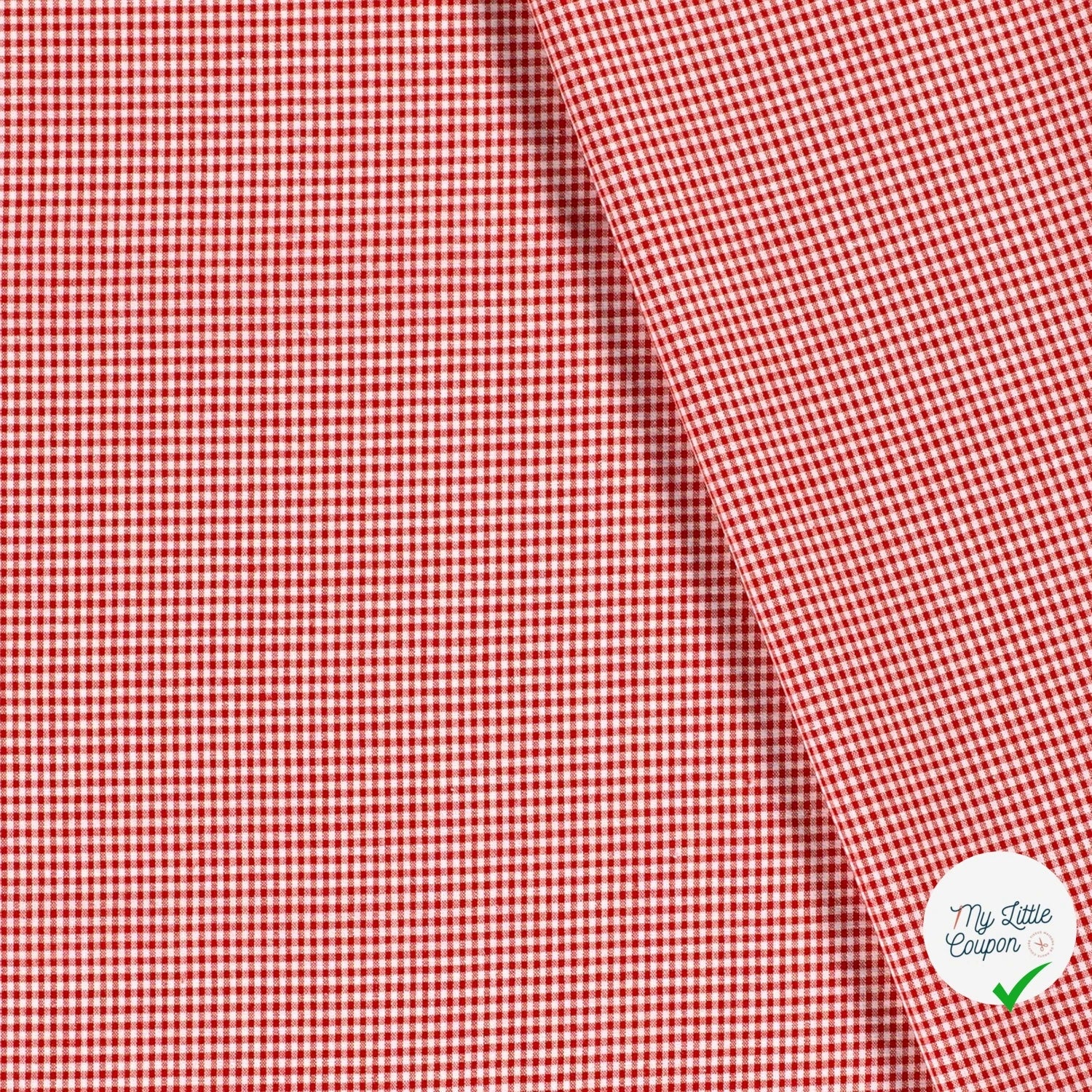 VICHY MINI CARREAUX COTON ROUGE - My Little Coupon