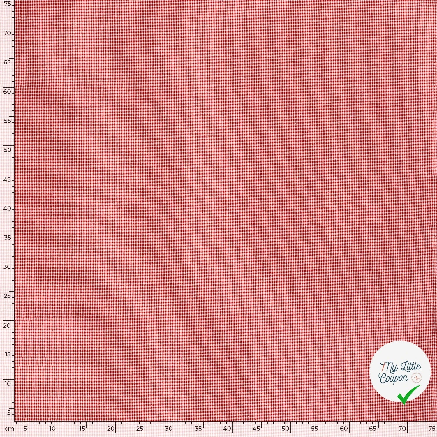 VICHY MINI CARREAUX COTON ROUGE - My Little Coupon