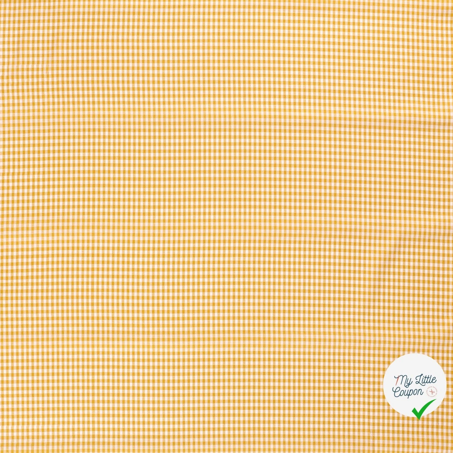 VICHY PETITS CARREAUX COTON OCRE - My Little Coupon