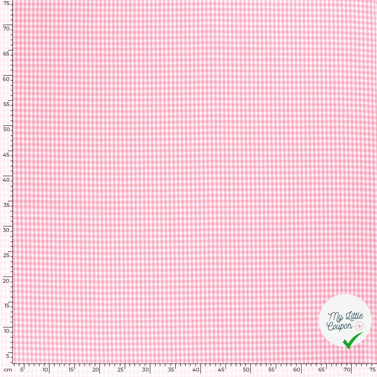 VICHY PETITS CARREAUX COTON ROSE - My Little Coupon
