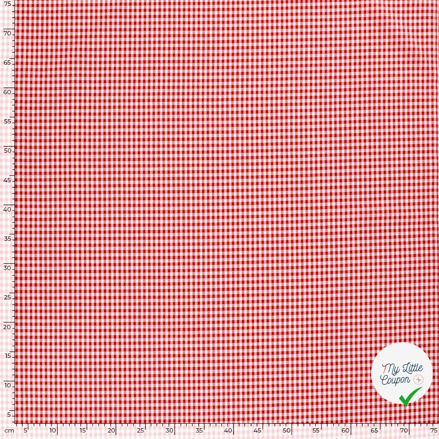 VICHY PETITS CARREAUX COTON ROUGE - My Little Coupon