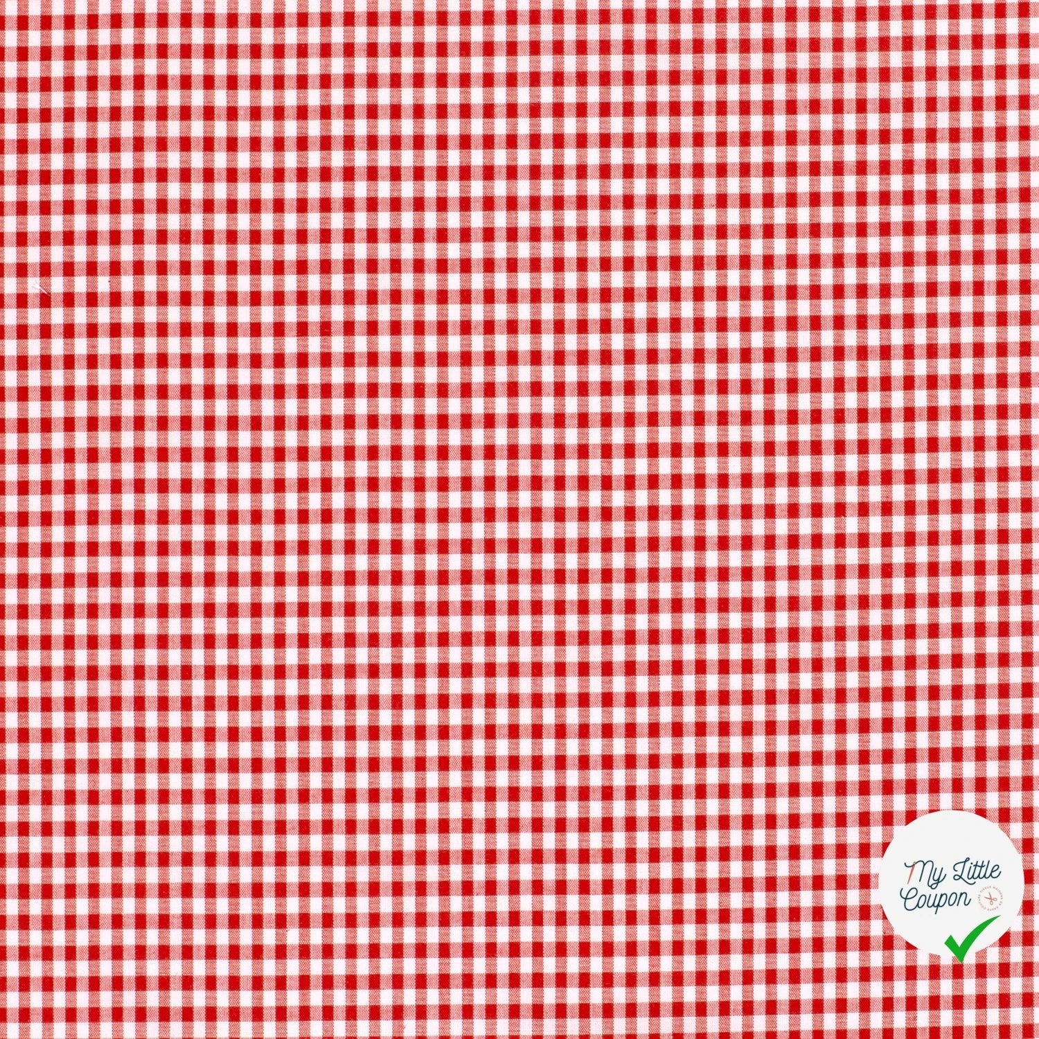 VICHY PETITS CARREAUX COTON ROUGE - My Little Coupon