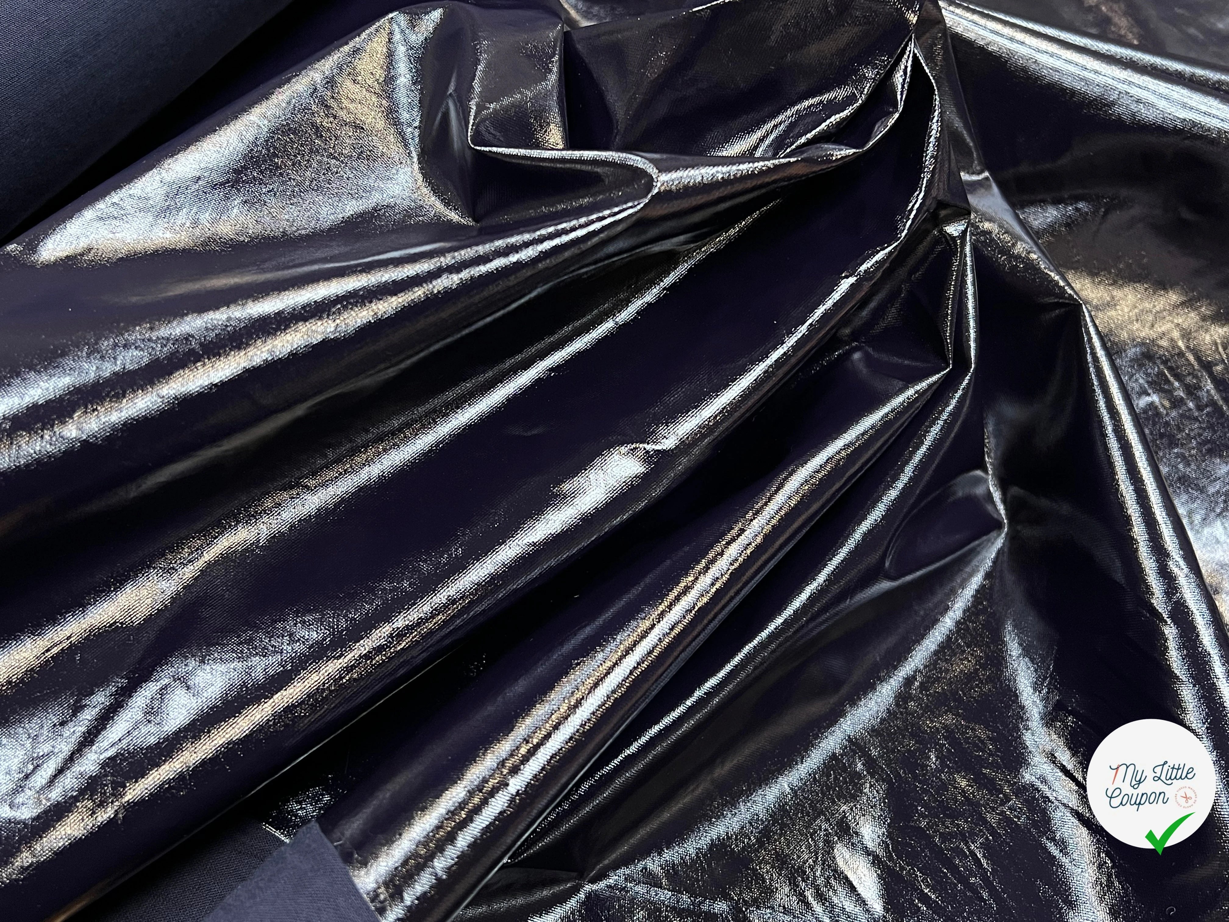 VINYL CONTRECOLLÉ 57% VISCOSE ET 35% LIN BLEU NUIT - My Little Coupon