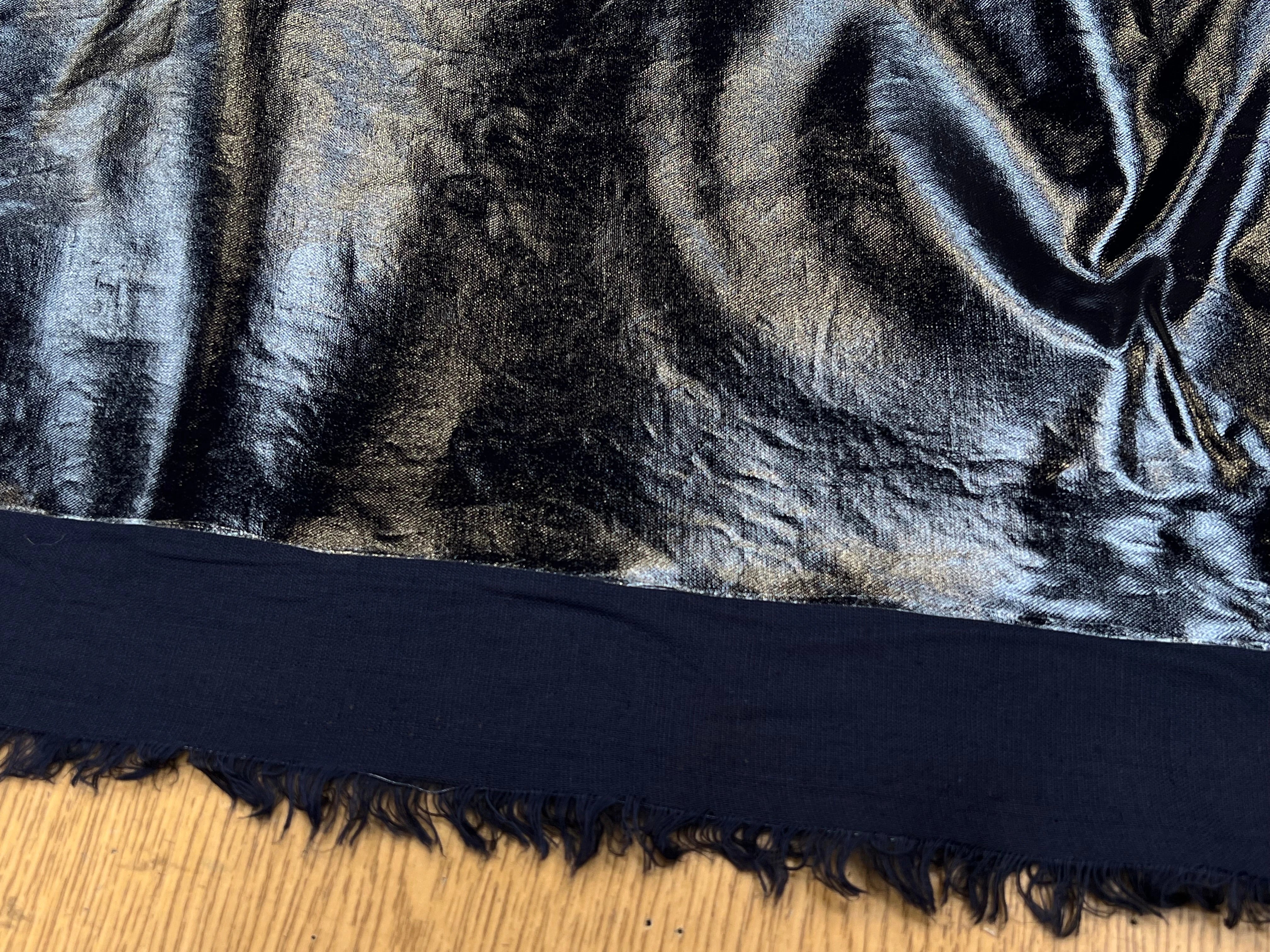 VINYL CONTRECOLLÉ 57% VISCOSE ET 35% LIN BLEU NUIT - My Little Coupon