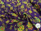 VISCOCE ARLEQUIN AVEC MOTIFS MAINS FOND VIOLET - My Little Coupon