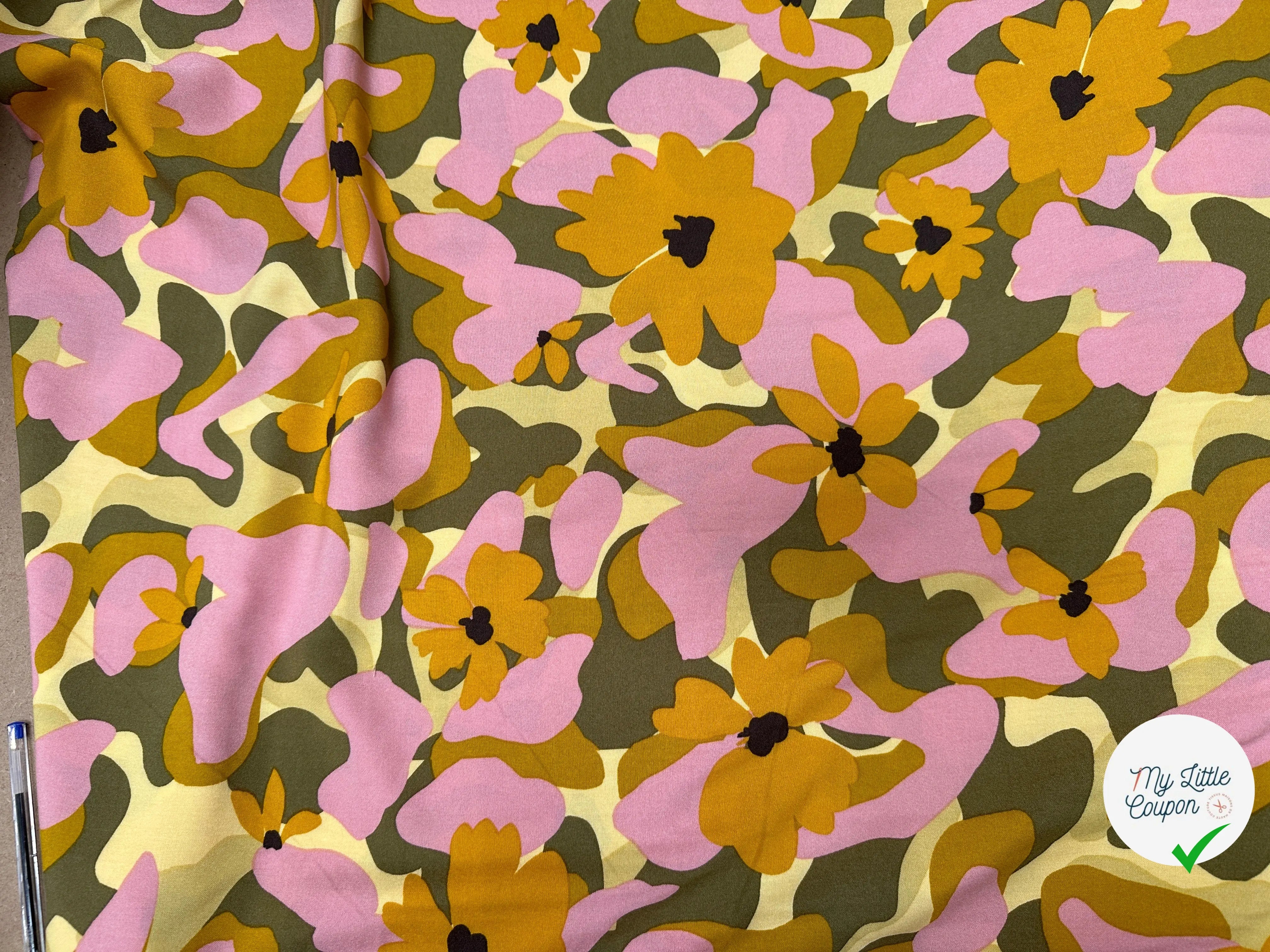 VISCOSE AIMEE VERT / JAUNE - My Little Coupon