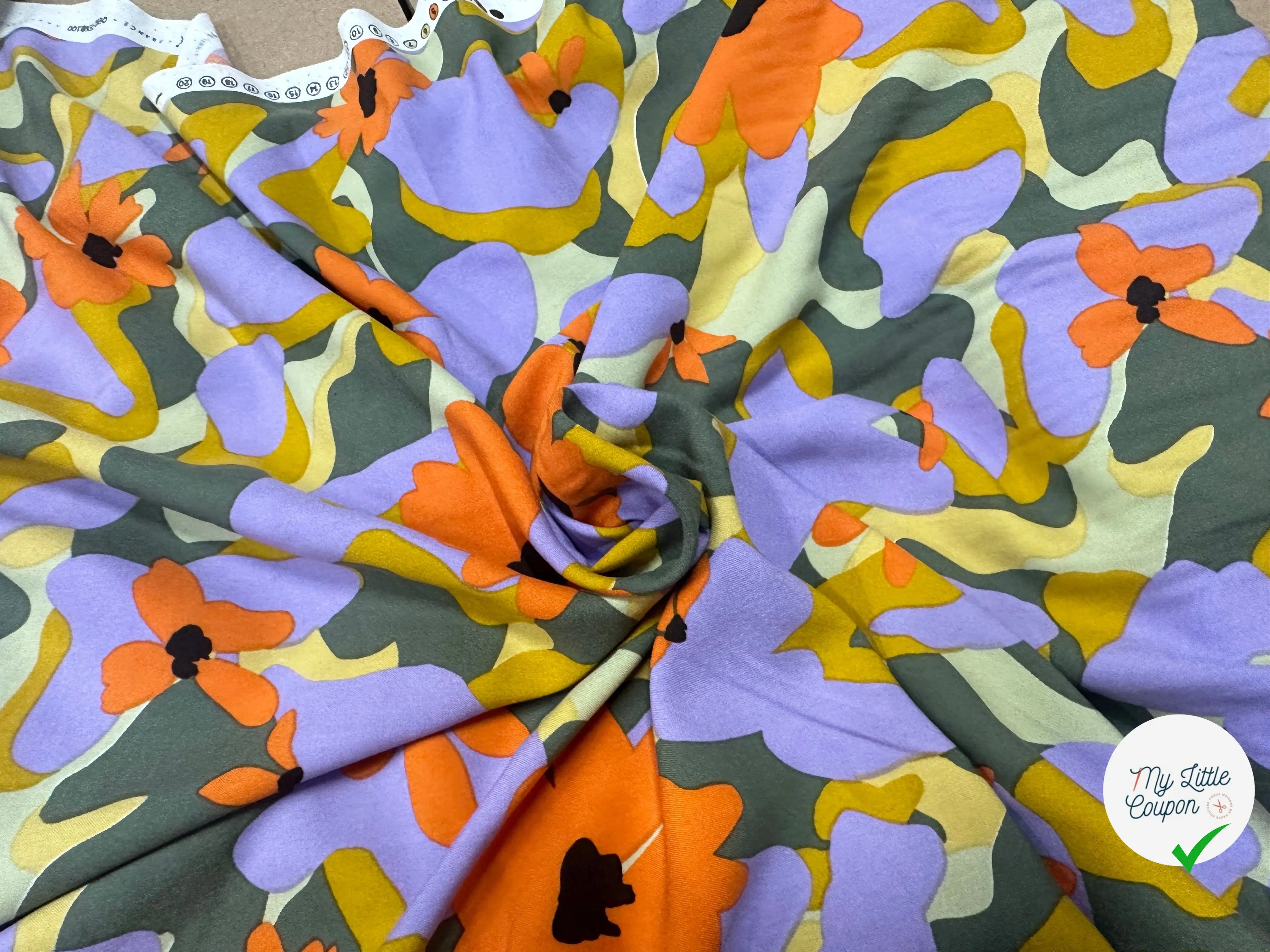 VISCOSE AIMEE VERT / ORANGE 2B 2PAP 150 - My Little Coupon
