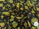 VISCOSE ARLEQUIN AVEC MOTIFS MAINS FOND NOIR - My Little Coupon