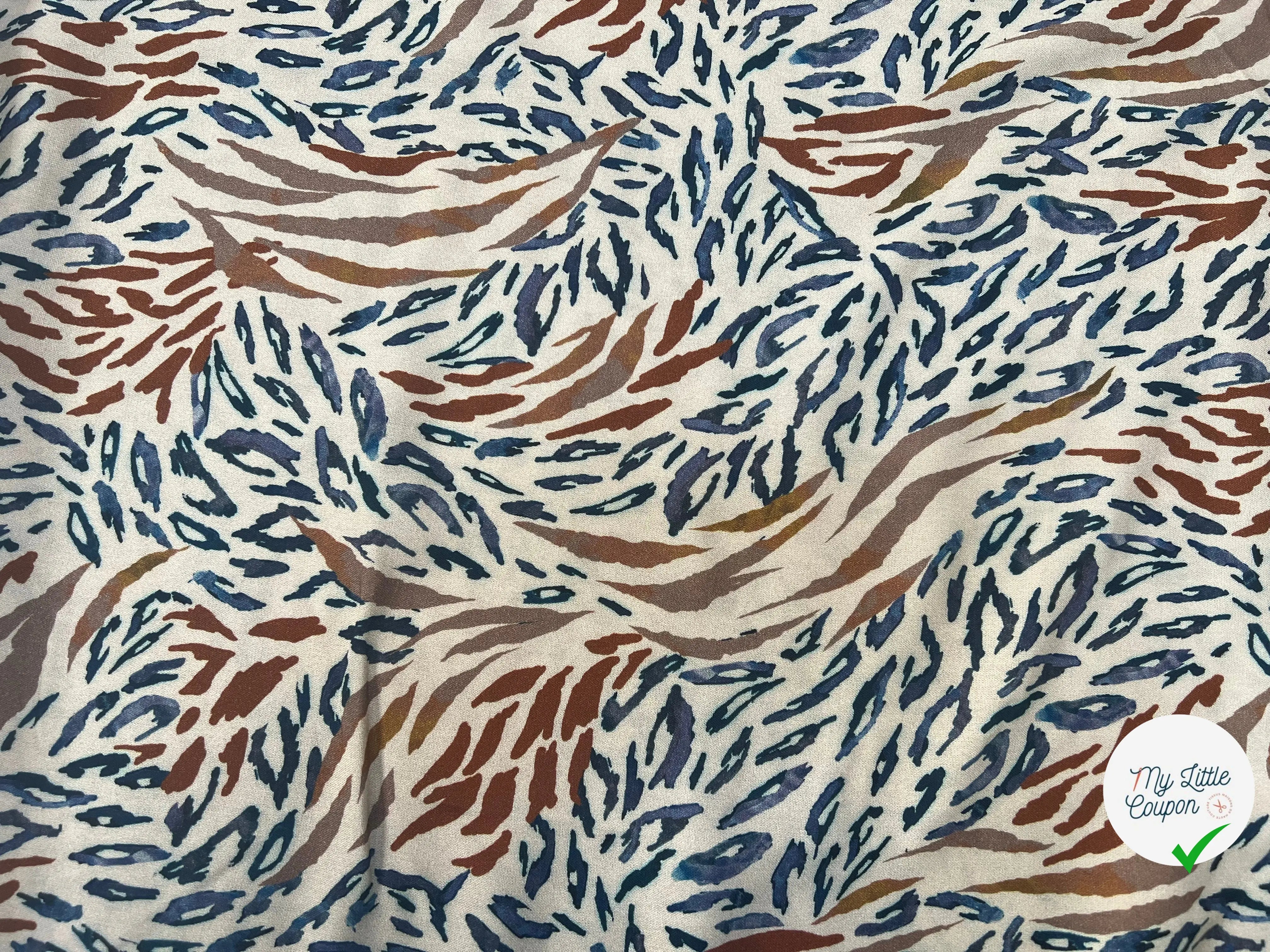 VISCOSE BAGHEERA ECRU / MARRON - My Little Coupon