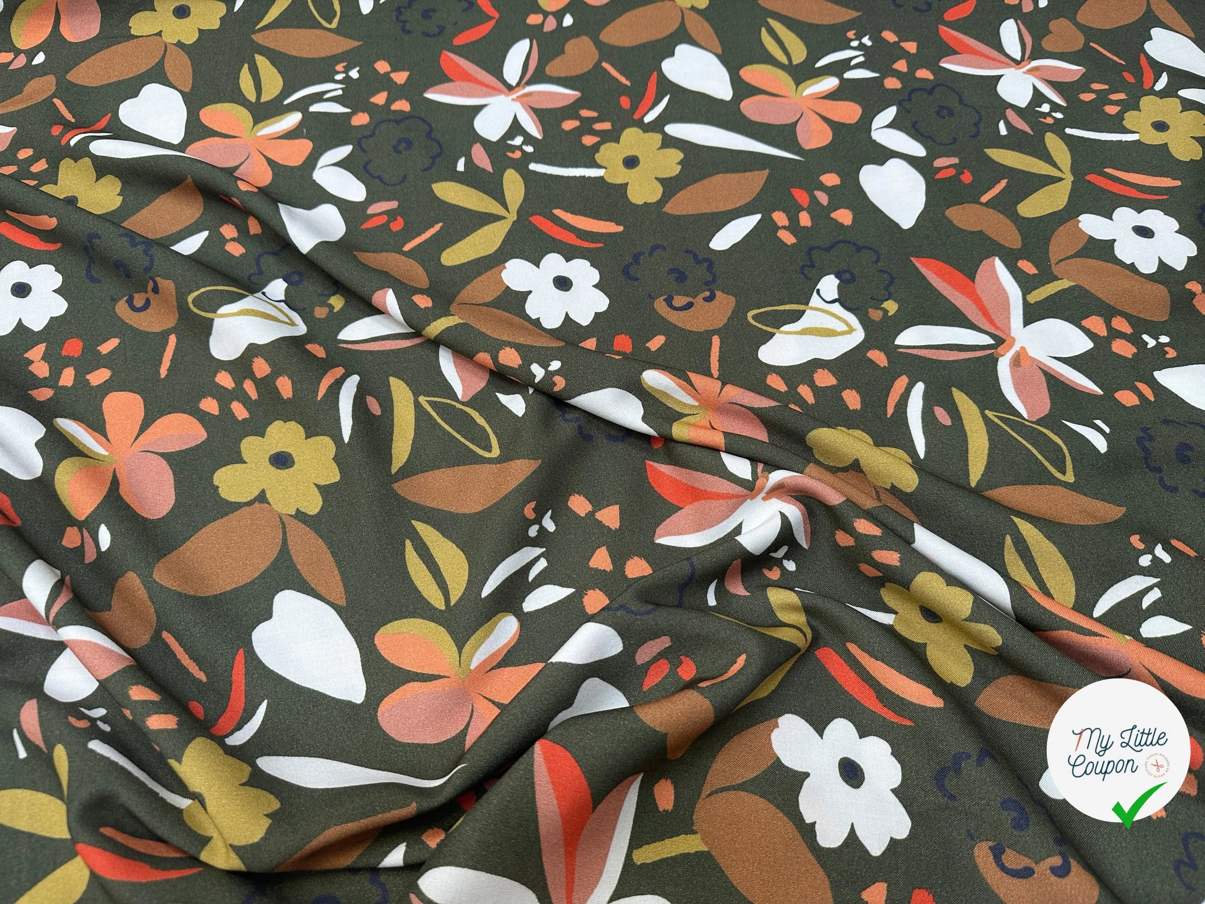 VISCOSE BEAUTY KAKI FONCE / CORAIL - My Little Coupon