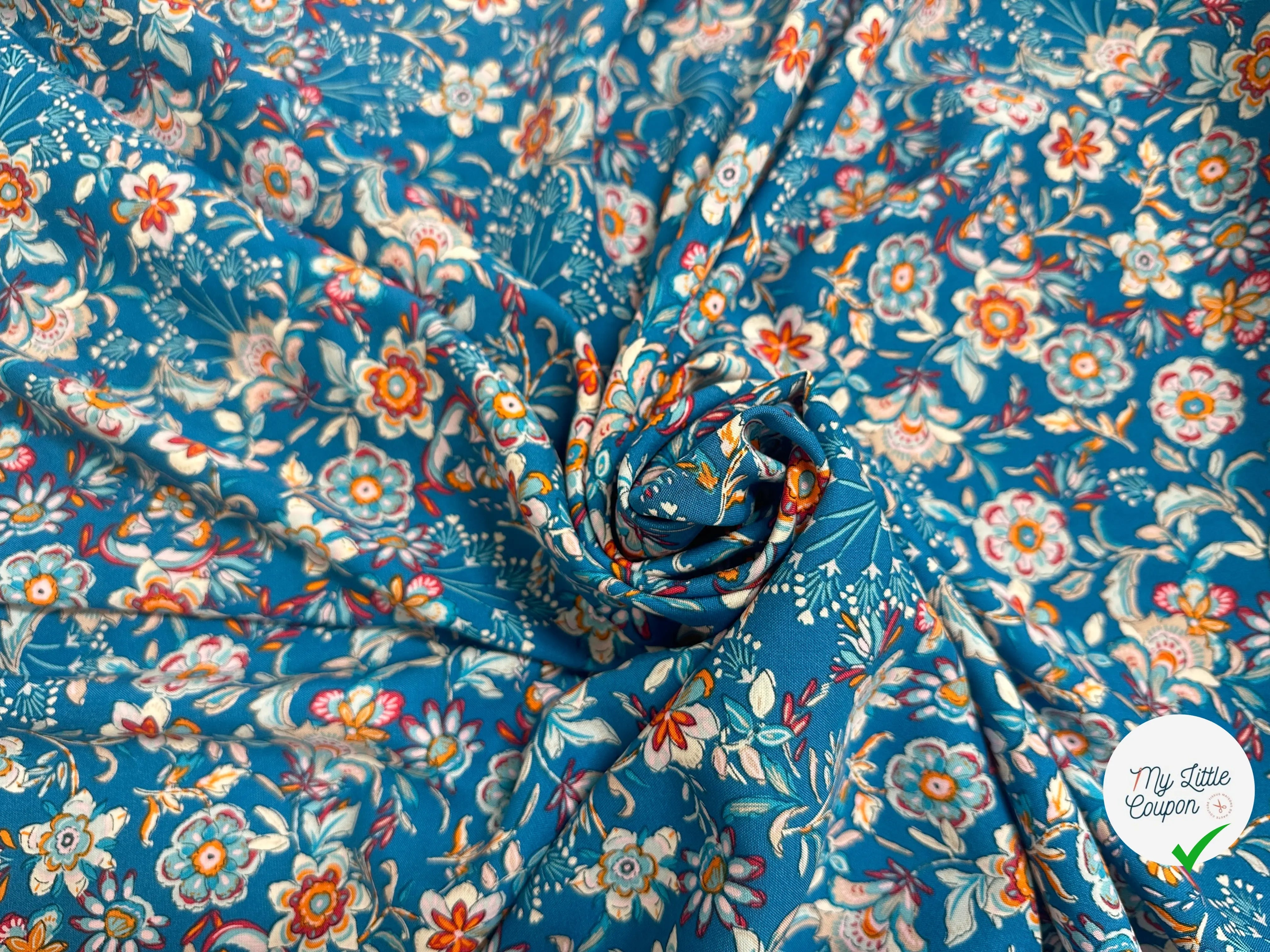 VISCOSE BINDI BLEU OEKO-TEX - My Little Coupon