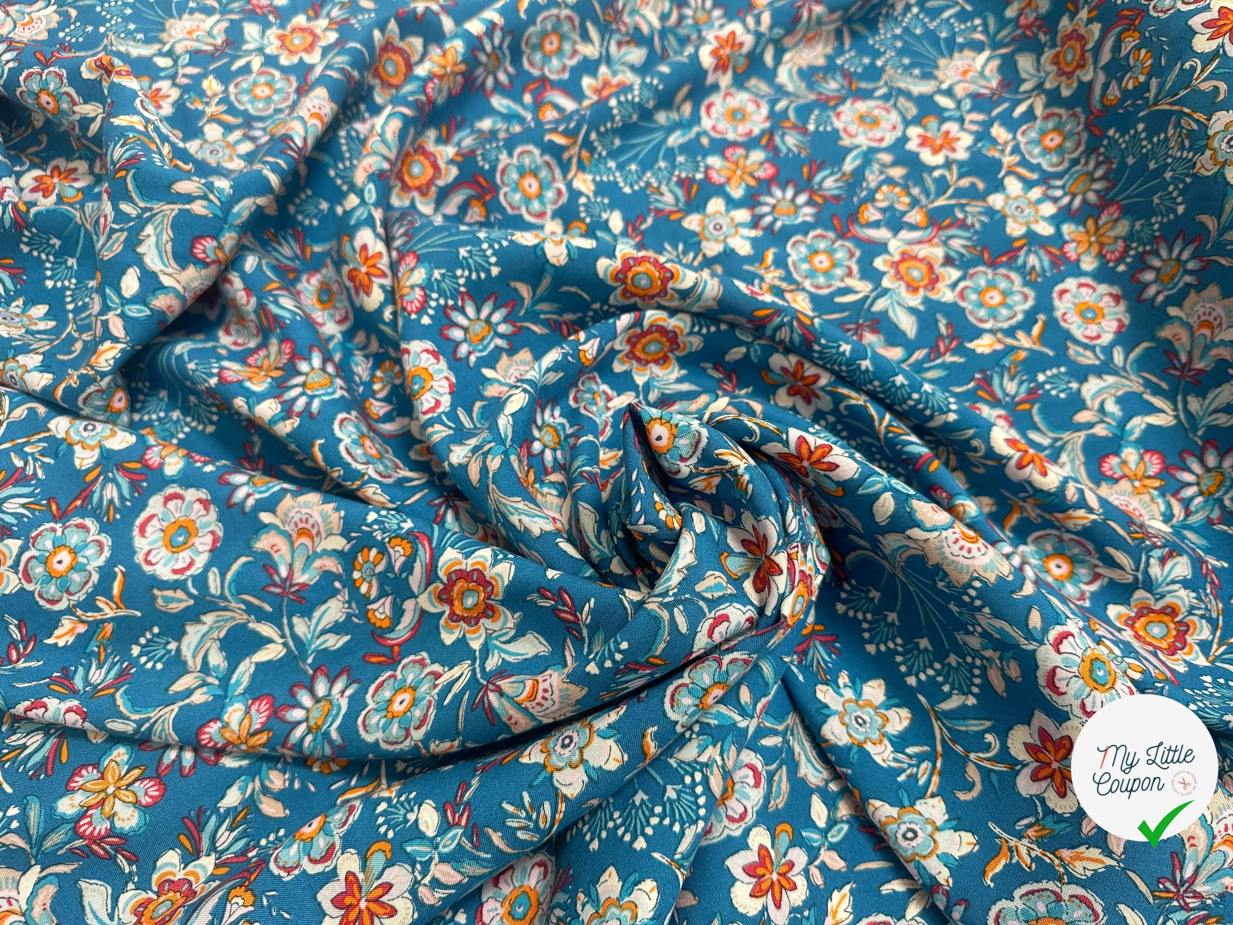 VISCOSE BINDI BLEU OEKO-TEX - My Little Coupon