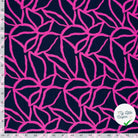 VISCOSE BUBBLE TISSU IMPRIMÉ ABSTRAIT BLEU MARINE - My Little Coupon