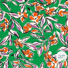 VISCOSE BUBBLE TISSU IMPRIMÉ FEUILLES VERT - My Little Coupon