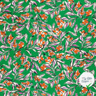 VISCOSE BUBBLE TISSU IMPRIMÉ FEUILLES VERT - My Little Coupon