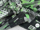 VISCOSE CALIPSO STRETCH IMPRIMÉ GRAPGIQUE TANGO BULDING VERT - My Little Coupon